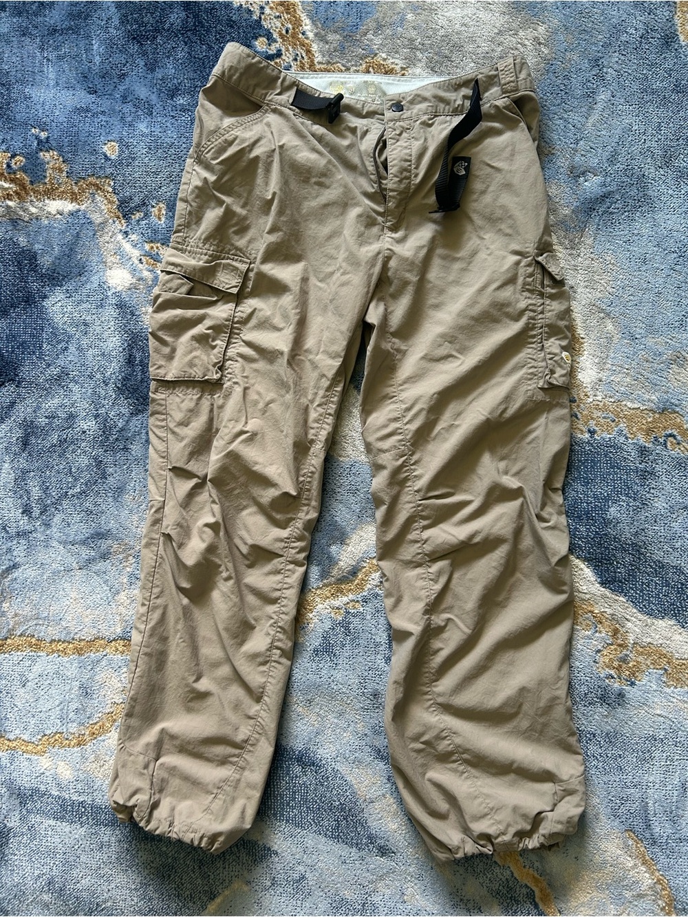 Burton Khaki Cargo Pants with Elastic Ankles